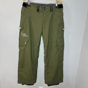 Bonfire Snowboarding Fusion Lined Nylon Ski Pants Green Women's L